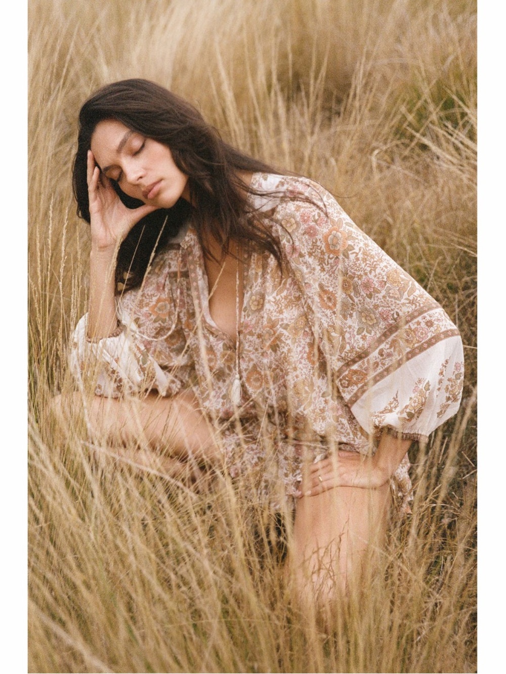 🌻 Spell Juniper Peasant Blouse Top